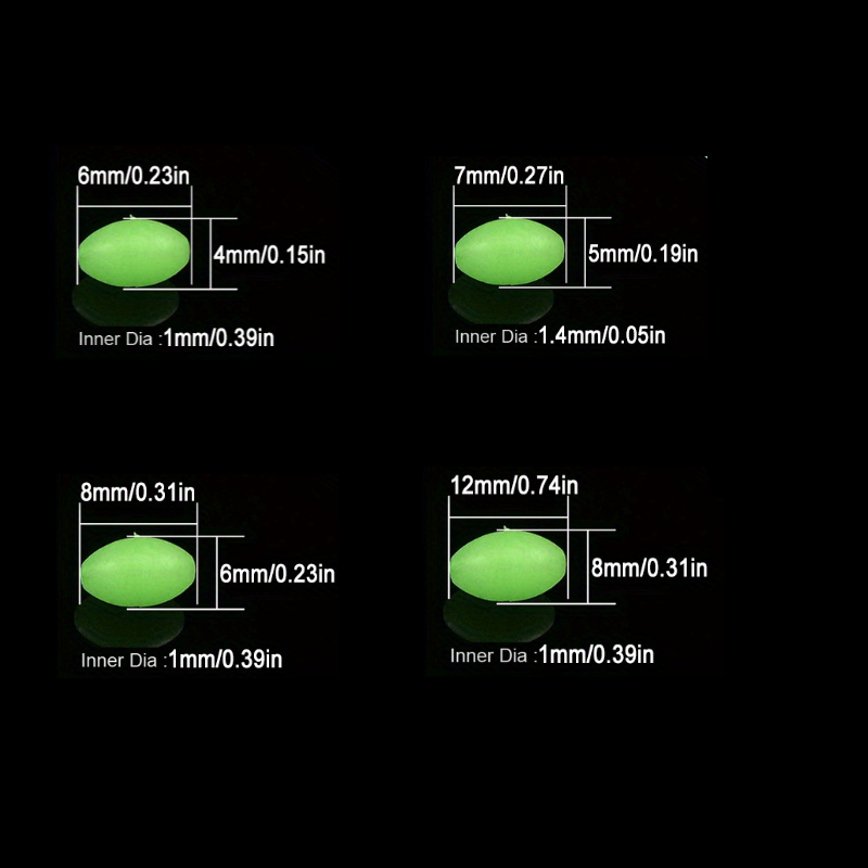 100pcs/lot Oval Night Luminous - огляд і ціна Night Float Fishing