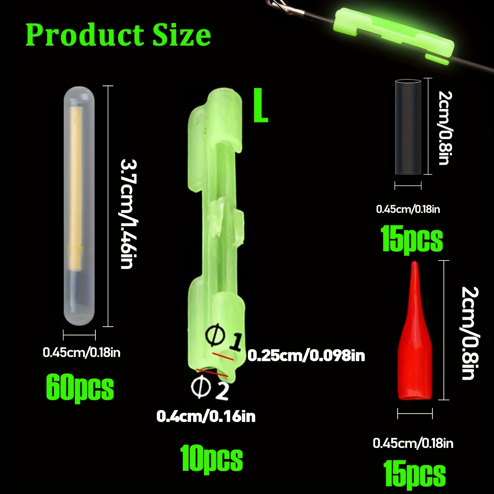 100PCS Fishing Glow Sticks Set - огляд і ціна Night Float Fishing