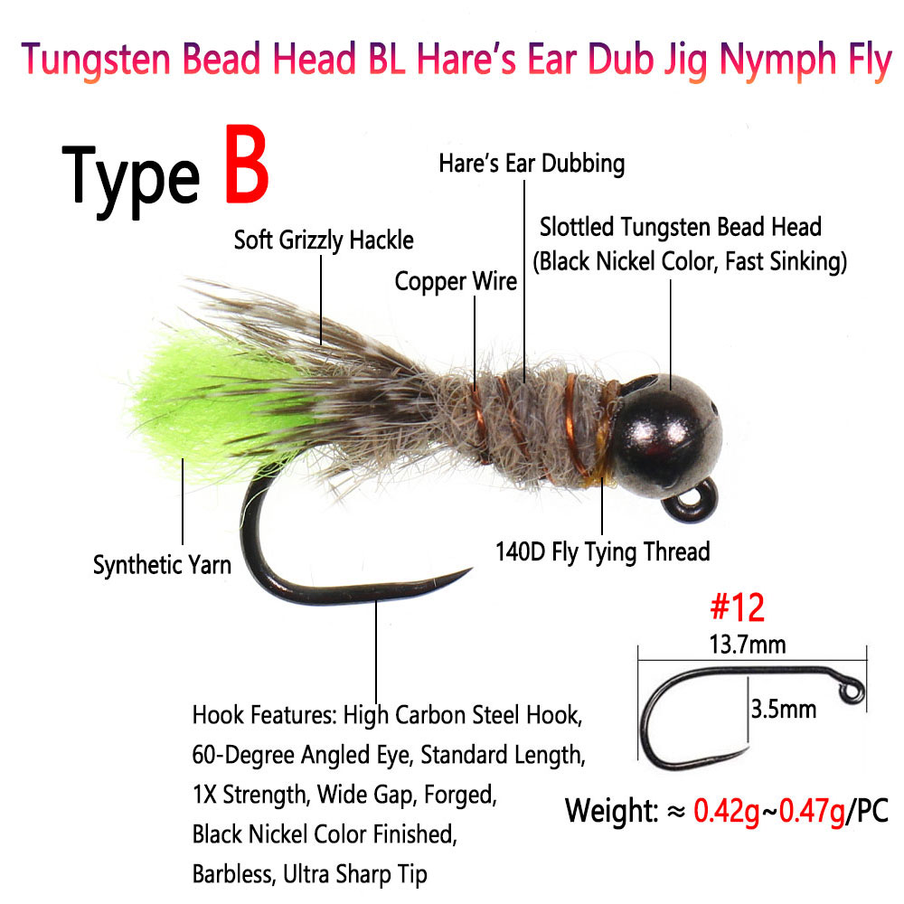 Bimoo 6PCS Tungsten Bead Head  - огляд і ціна Fishing Equipment Europe